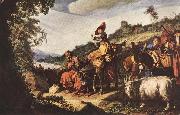 LASTMAN, Pieter Pietersz. Abraham's Journey to Canaan sg oil on canvas